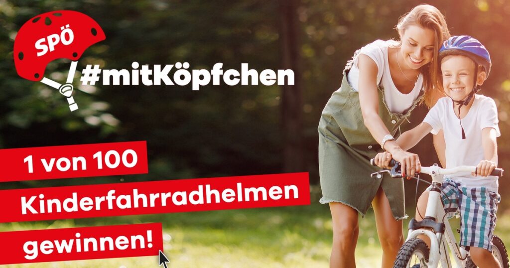 #mitK&ouml;pfchen &ndash; SP&Ouml; verlost 100 Kinderfahrradhelme f&uuml;r den Bezirk Feldkirchen